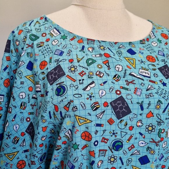 Lorraine LPD Multicolour Teacher Print Shift Dress with Belt Size 14 - Picture 6 of 10